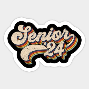 Senior 2024 Retro Class Of 2024 Seniors Graduation Vintage Sticker